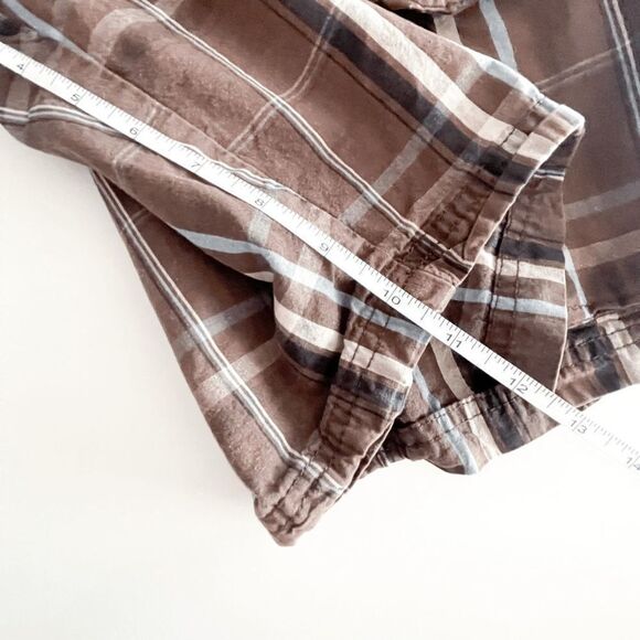 Lee Dungarees Mens Cargo Shorts Multiple Pockets Brown Plaid Size 36 - Picture 6 of 8